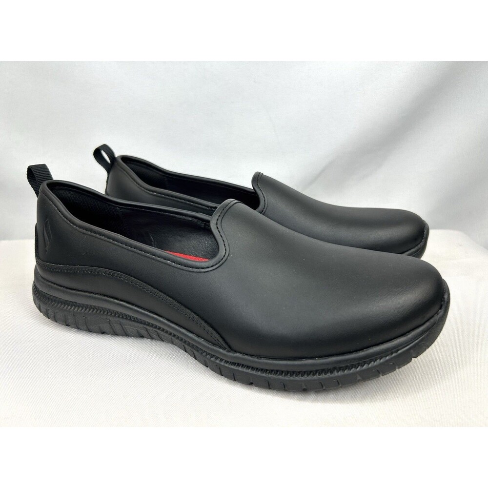 Skechers Virtue Kasko Black Women Work Shoes Slip Resistant 108242 sz 8.5